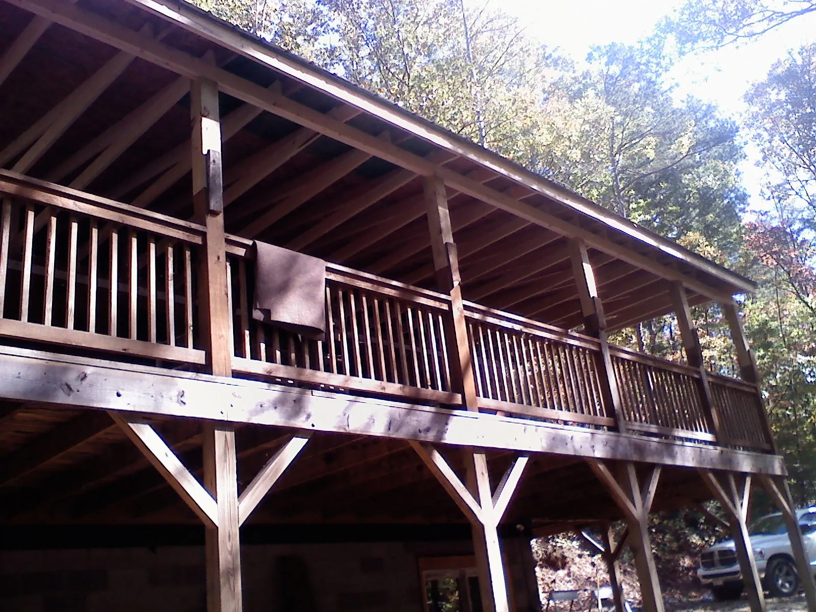 Timber framing under a new elevated porch and deck — Roof Leak Repair in Watson by Roofing Brothers